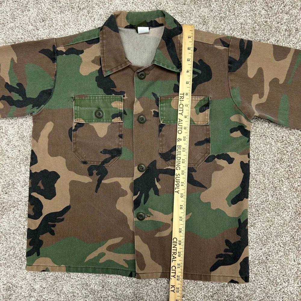 Vintage Camo Gear‎ Camo Shirt Jacket YOUTH Boys Size 14 Button USA Made